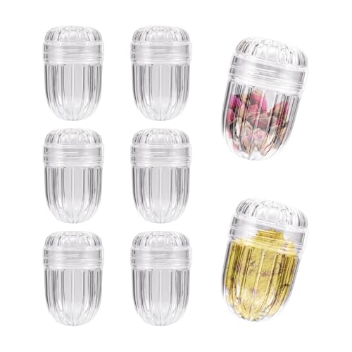 Yitexin 8 Pieces Plastic Tea Infuser for Wide Mouth Bottles, Clear Tea Strainer Diffuser, Reusable Floral Loose Tea Leaf Steeper, Tea Filter Holder for Cup Mug Teapots (8 Pcs)