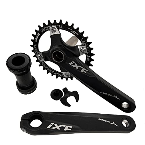 DECKAS 170mm Crankset, 104BCD 32T 34T 36T 38T Oval Single Speed Narrow Wide Tooth Chainring and...