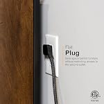 GE UltraPro 12-Outlet Surge Protector, 8 Ft Braided Extension Cord, Multi Plug Outlet Extender, Adapter Spaced, Flat Plug, for Home, Office, Dorm, 3540 Joules, Black, 81784