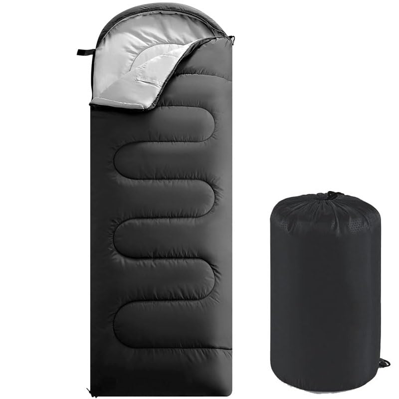 Sleeping Bag for Camping, Adult 3-4 Season Warm & Cold Weather Ultralight Carry Bag, Lightweight & Compact for Camping, Travel, Hiking & Backpacking