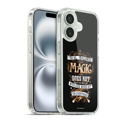 Image of Head Case Designs Officially Licensed Harry Potter Just Because Magic Molly Deathly Hallows XIV Gel Case [Military Grade Protection] Compatible with Apple iPhone 16 and Compatible with MagSafe