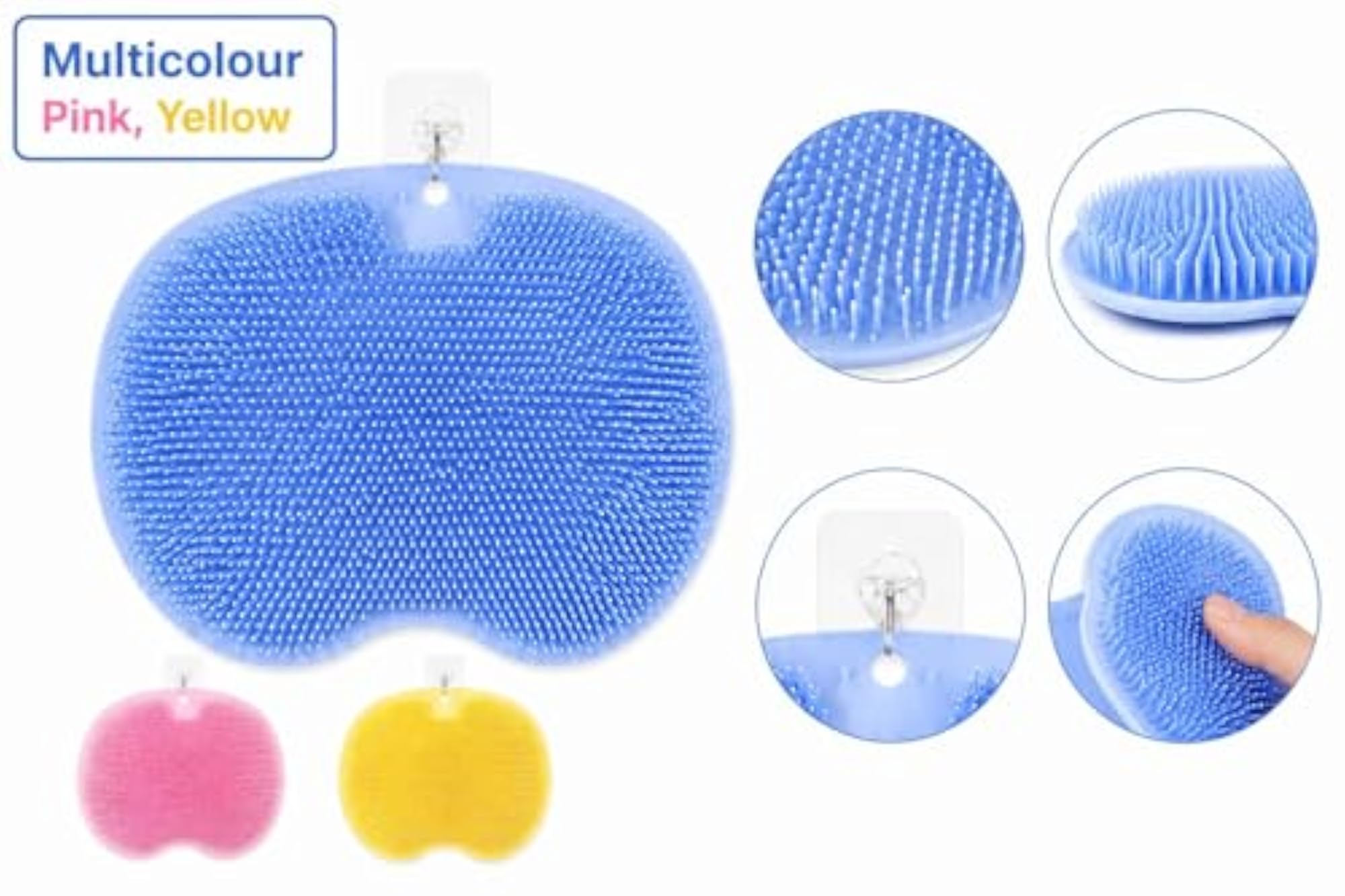 Silicone Foot Scrubber, Pack of 2 for Deep Cleaning