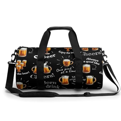 Sac de sport gym Bière Noire format cabine voyage 45cm