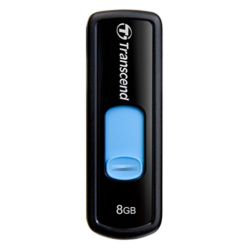 Transcend 8 GB JetFlash 500 Retractable USB 2.0 Flash Drive - TS8GJF500 (Black)