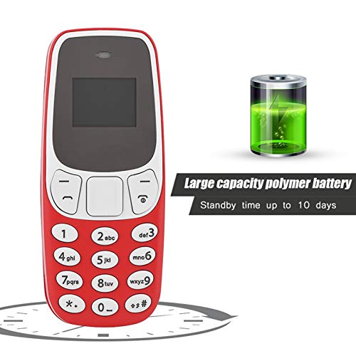Wese Bm10 Mini Bluetooth Phone, Gsm Bluetooth Handset Phone Dual Card Dual Standby Mini Mobile Phone Bluetooth Dialer Small Cell Phone Kids Phone Built In Voice Changer (Red) #TOP6