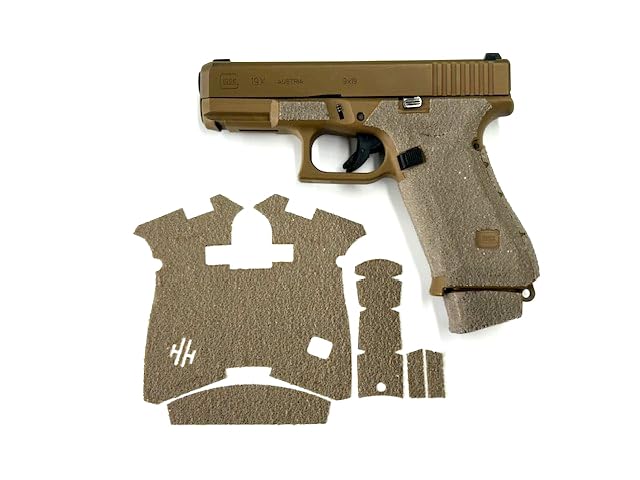 HANDLEITGRIPS Gun Grip Tape Compatible with Glock 19x/ Glock 19x MOS/Glock 45/ Glock 45 MOS/ - FDE Edge Series Pistol Grip Tape, Gun Skins, Veteran Owned, Made in USA