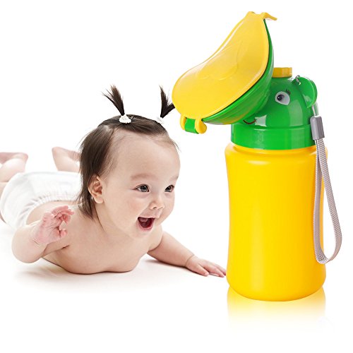 ONEDONE Pee Cup for Kids Portable Urinal Travel Urinal Baby Child Toddler Pee Bottle Potty Emergency Toilet for Camping Car Travel and Kid Potty Pee Training (Girl)