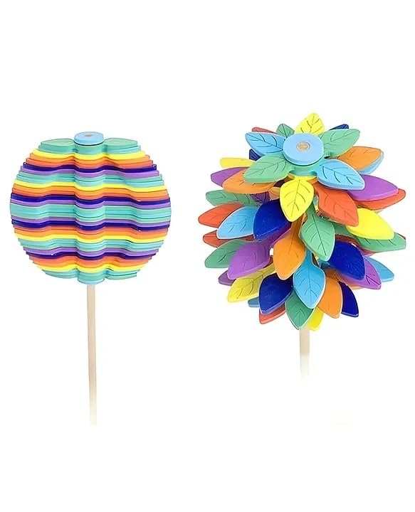 ABR Mall Premium Candy Flower for Kids | Fun Spin Toy for Stress Relief | Lollipop Sensory for Boys and Girls Ages 3 and Up | Best Return Gift | Colorful Spinning for Fine Motor Skills