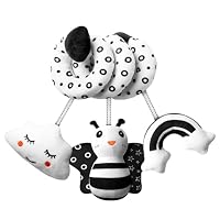 Aolso Jouet Spirale Poussette – Animaux Suspendus Doux, Activité Sensorielle Pour Bébé (Siège Auto/Lit)