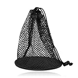 Golfballtasche, Golf-Mesh-Kordelzugtasche, Nylon-Golfball-Aufbewahrungstasche, Golftasche, Ballsammler mit Mesh-Netzhalter, fasst 25 Bälle für Golfball-Tauchsportarten (Can hold 25 double-layer balls)