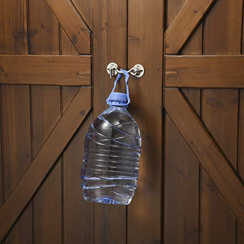 Raswik 4" Privacy Hook And Eye Latch Easy Lock For Gate, Sliding Barn Door, Satin Brushed Nickle #TOP3