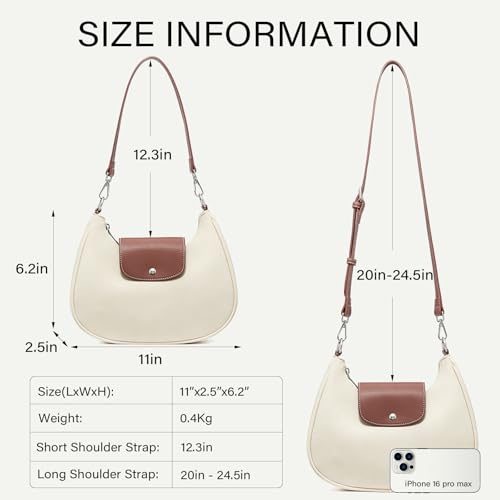 Image of CLUCI Shoulder Bag for Women, RFID Blocking Purse Vegan Leather Hobo Handbags with Adjustable Strap Anti Theft Crossbody Bag