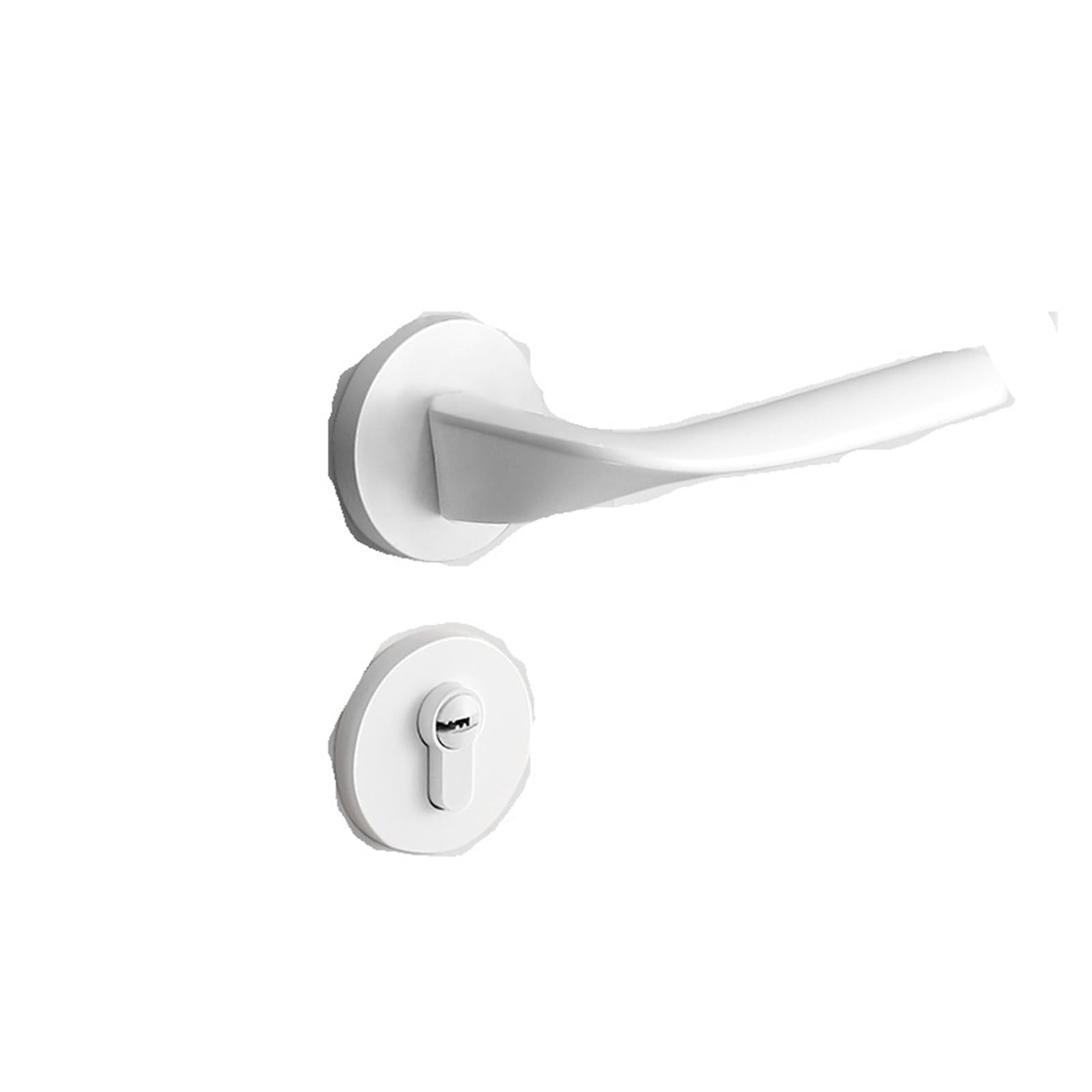 Serrure magnétique pour porte en bois blanche d'intérieur sans bruit