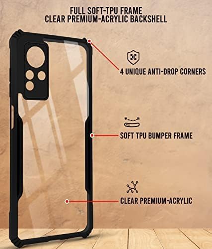 Image of Jkobi Back Cover Case for Infinix Note 12 (Shockproof with Polycarbonate Clear Panel | Professional Black)