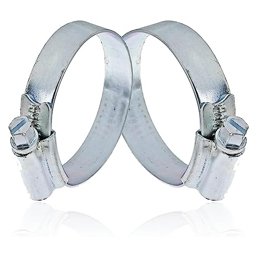 SPARES2GO Universal Hose Pipe for Charnwood Flexible Wood Dust & Chip Extractor Fox Sip (2 x Hose Clips for 32mm)