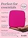Embla Makeup Bag Travel Cosmetics Pouch and Toiletry Bag, Nylon Zipper Pouch Purse, Cute Make Up Organizer Storage Tote for Women Girls, Waterproof Travel Skincare Case, Small Makeup Bags, Fuchsia