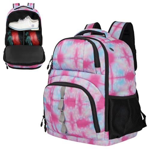 Goloni 2 Ball Bowling Backpack,Bowling Ball Bag with Shoe Compartment & Portective Foam Padded, Fits Shoes Up to US Mens Size 16 and Accessories