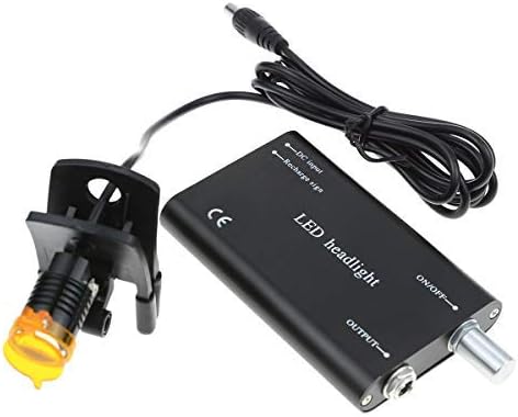 Aries Outlets - Faro LED dental portátil de 3 W con filtro de clip de plástico luz de cabeza faro para lupa dental quirúrgica médica con bolsa negro
