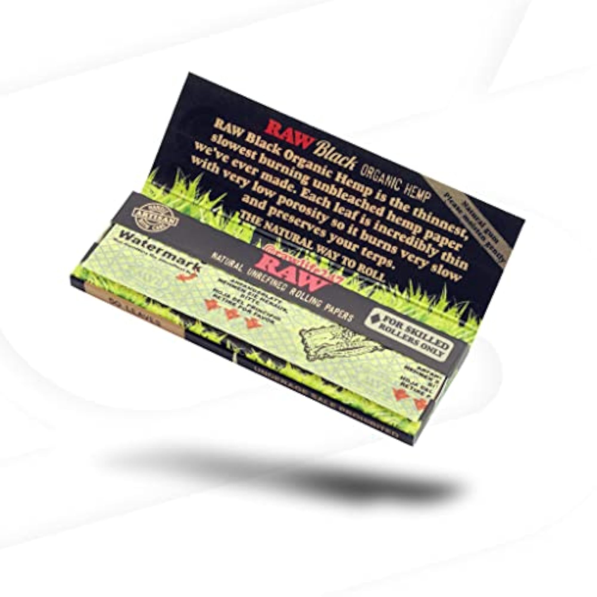 RAW BLACK ORGANIC Rolling Paper 1 1/4