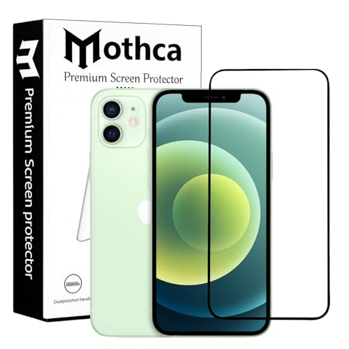 Image of Mothca Military-Grade Tempered Glass Screen Protector Compatible for iPhone 12 /12 Pro with Edge to Edge Coverage - Case Friendly, Anti-Scratch & Bubble-Free Installation Kit