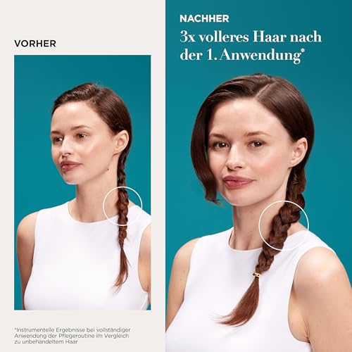 OGX ProGrowth plus Peptide Klärendes Shampoo – Sanftes, exfolierendes Kopfhaut-Shampoo unterstützt natürliches Haarwachstum durch Entfernung von Ablagerungen, mit 1,5 prozent Mandelsäure, 385ml