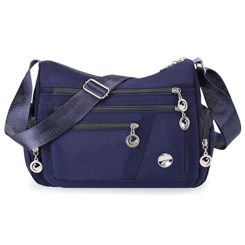 RNIEGA Crossbody Bag for Women Roomy Multiple Pockets Shoulder Purse Handbag Waterproof Lightweight Fashion Satchel