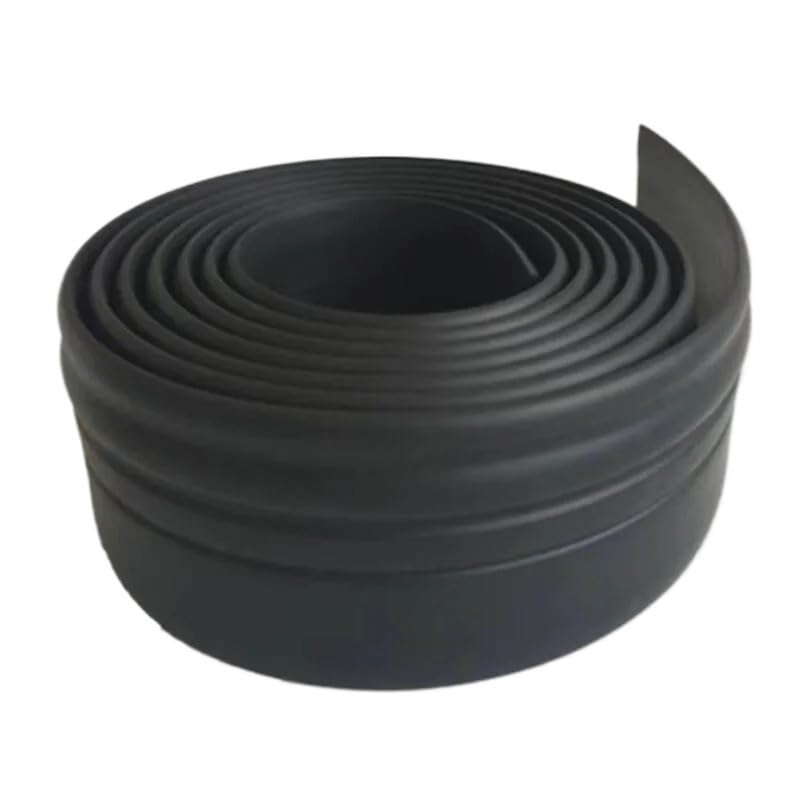 Rodapiés y molduras adhesivas 3D para paredes, Embellecedor de pared cuadrante autoadhesivo NBR, 2 m x 80 mm, multicolor(Black)