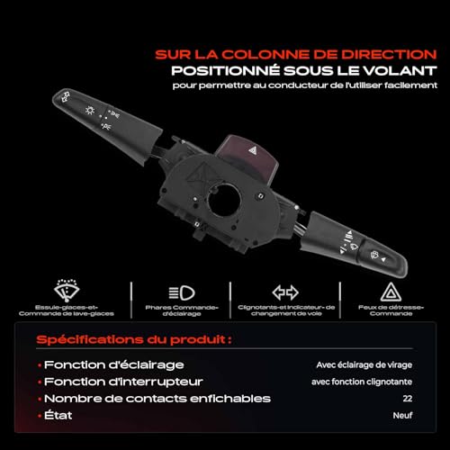 Interrupteur de colonne de direction robuste pour LT 28-46 II et Transporter IV - 4