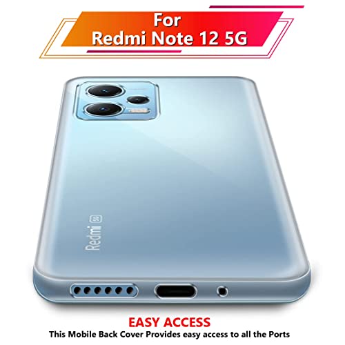Image of COVERBLACK Rubber Back Cover for Mi REDMI Note 12Pro 5G - Transparent