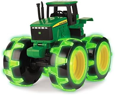 John Deere Tractor - Monster Treads Lightning Wheels - Motion Activated Light Up Monster Truck Toy - John Deere Tractor Toys - Frustration Free Packaging - Kids Toys Ages 3 Years and Up Green