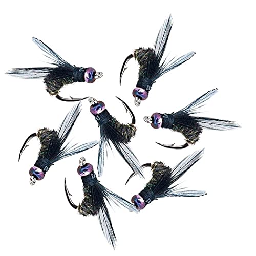 Qievcrme Fly Fishing Flies Assortment Kit-40/72/102Pcs Fly Fishing Lures With Fly Box For Bass Trout Salmon Fishing-Dry/Wet Bass Flies Streamers Nymphs (40Pcs Flies Kit(6 Mixed Styles)) #TOP5