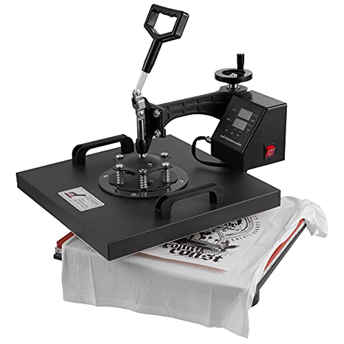 Hitgrand Combo 5 In 1 Heat Press Machine 15X15 Inch Heating Plate Shirt Press 360 Degree Swing Away T Shirt Press Machine Digital Sublimation Heat Press Transfer For T Shirt Hat Mug Cap Plate #TOP6