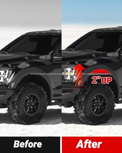 Image of EVIL ENERGY 2 inch Leveling Lift Kit Compatible with 2006-2024 Ram 1500 (4WD Only), 2005-2007,2009-2011 Dakota (2WD Only), 2 inch Front Suspension Forged Strut Spacers Black