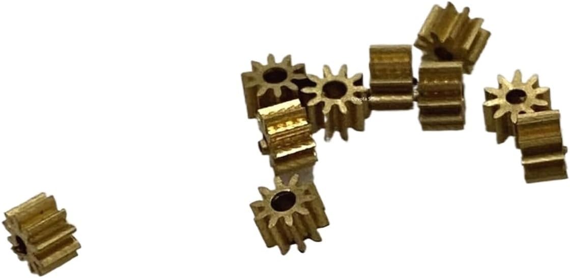 VIGANI Motor Brass Pinion Gear,Tooth Gear, 10T 1mm Metal Copper Gears for Model Cycloidal Gear G-S (Hole Diameter : 1mm)