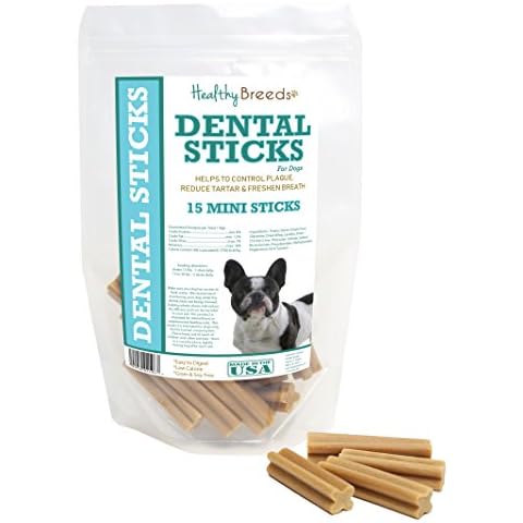 Healthy Breeds French Bulldog Dental Sticks Minis 15 Count Cover