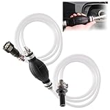 1Pack of Automobile Fuel Hand Oil Pump with Oil Pipe Gasoline Diesel Pumps Hand Pressure Pumps Diesel Gas Exhaust Tool Compatible With Ford PSA Landrover Jaguar Volvo and other Vehicles Black