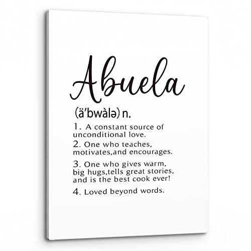 Phamte Grandma Wall Art,Minimalist Abuela Definition Inspirational Quote Print Framed Canvas Painting Artwork Home Living Room Bedroom Decor,Grandma Birthday Mother’s Day Gifts (11X14Inch) #TOP4