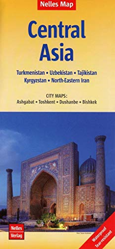 Central Asia Map (2016) (English, French and German Edition)
