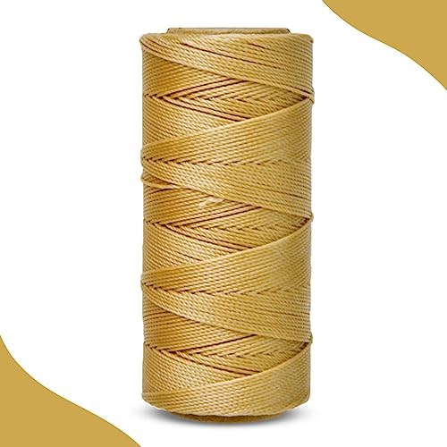 Cordão Encerado - 1mm Fio Cordone - 100 Metros - Nybc Bege Escuro - Nº: 298
