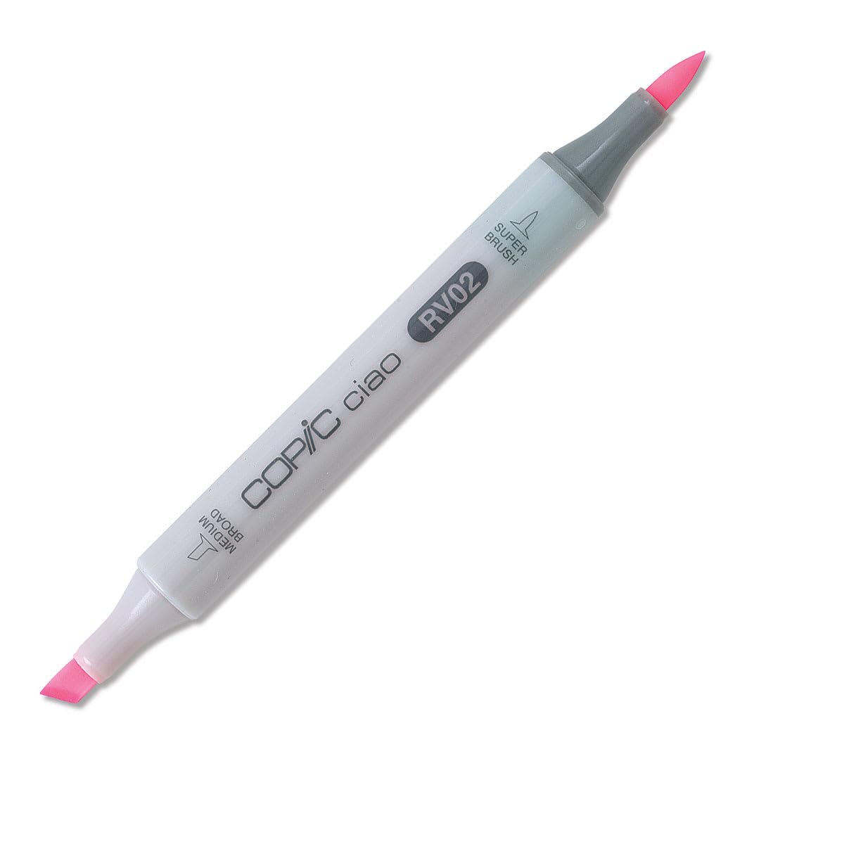 COPIC Ciao Marker Typ RV - 02, Sugared Almond Pink, vielseitiger Layoutmarker, mit einer mittelbreiten und einer Brush-Spitze