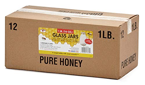 Little Giant® Glass Skep Jar | Honey Jar | Airtight Lid | Glass Bottle | 12 Pack - Image 3
