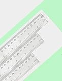 30cm Thin Dual-Scale Transparent Plastic Ruler with Inches and Centimeters – Clear Measuring Tool for Home/Daily Use