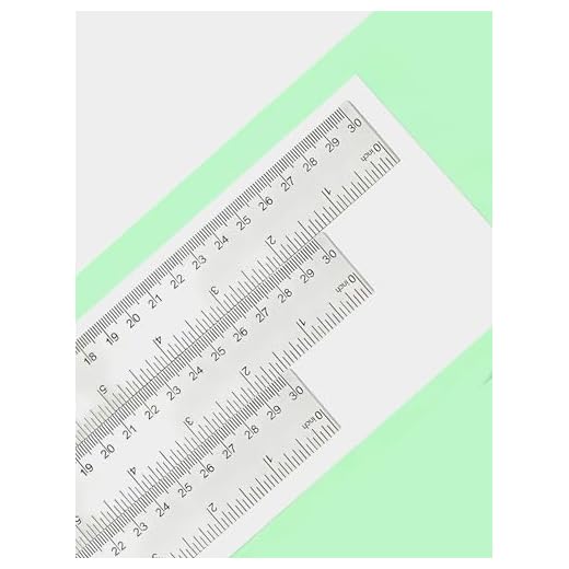 30cm Thin Dual-Scale Transparent Plastic Ruler with Inches and Centimeters - Clear Measuring Tool for Home/Daily Use