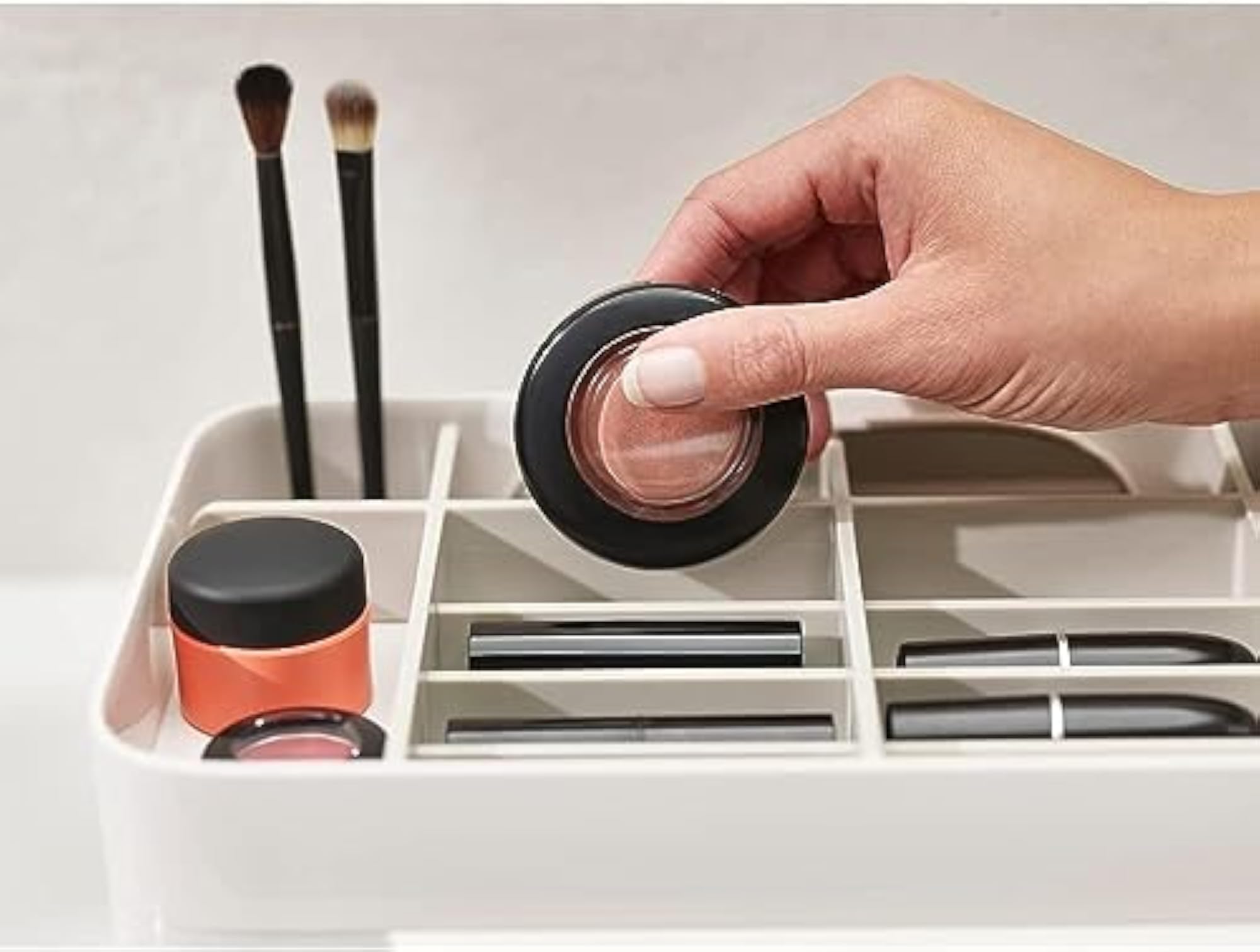 Cosmetics Storage Box with Mirror