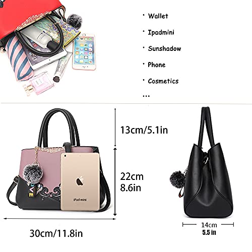 Image of ELDA Purses and Handbags for Women Embroidery Top Handle Satchel Fashion Ladies Shoulder Bag Tote Purse Messenger Bags | Embroidery