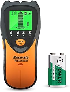 Mecurate Stud Finder Wall Scanner Sensor - 5 in 1 Electronic Stud with LCD Display & Audio Alarm for Wood AC Live Wire Metal Studs Detection Joist Pipe