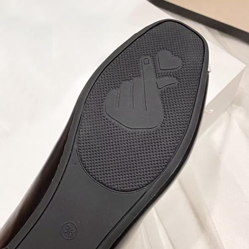 Hee grand Women's Flats Dressy Square Toe Comfortable Bowknot Ballet Flats Shoes3