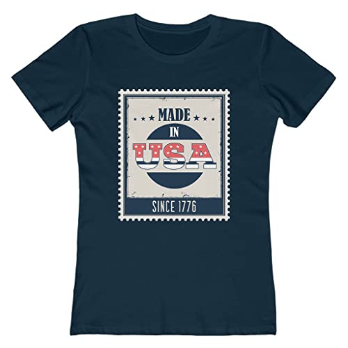 Camisetas femininas 4 de julho Patrioric Made in USA Vintage American Shirts 4 de julho para mulhere