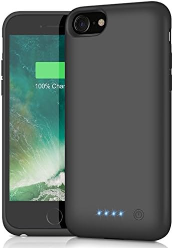 Battery Case for iPhone 8/7,6000mAh Rechargeable Charger Case Portable Battery Pack for iPhone 7/8 Protective Charging Case Bank (4.7 Inch) (Black)