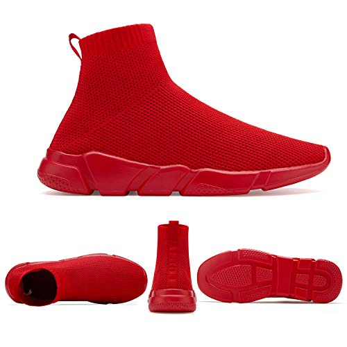 Men's Socks Sneakers Slip On Lightweight Breathable Comfortable Fashion Walking Shoes All Red Size 9.5 #TOP2